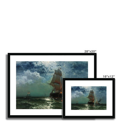 Schiffe segeln bei Nacht | Edward Moran | 19. Jahrhundert
