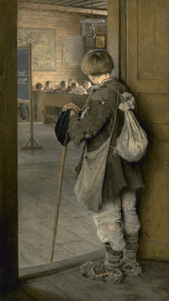 An der Schultür | Nikolai Bogdanow-Belski | 1897