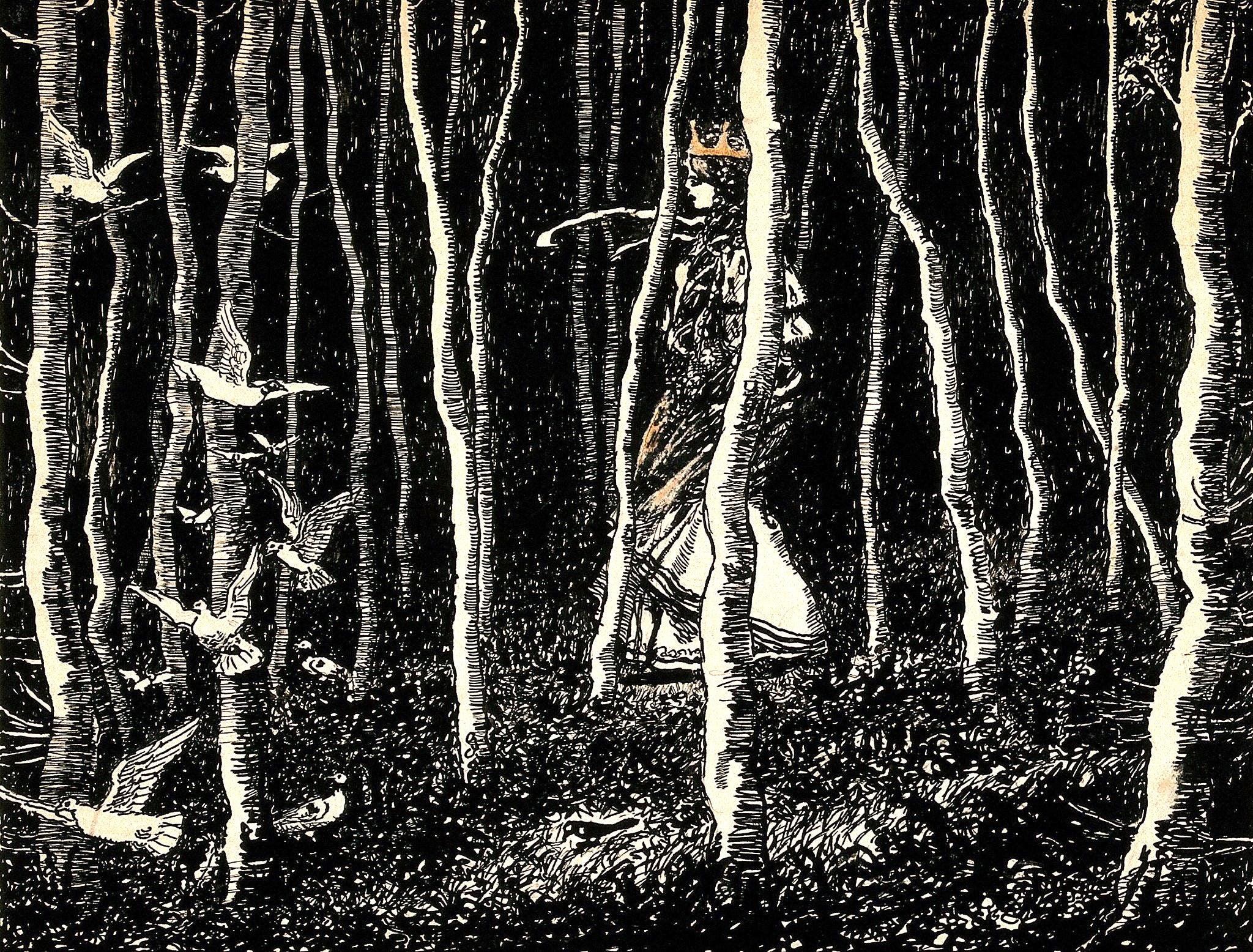 Princess Walking in a Forest by Haldane Macfall | Buy Fine Art