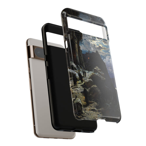 Monks Walk to the Mountain Monastery of Athos | Hermann Corrodi | 1905