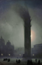 Nocturne mit Nebel auf dem Markusplatz | Ippolito Caffi | 19. Jahrhundert