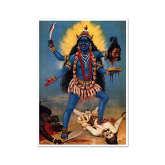 Kali trampelt Shiva | Raja Ravi Varma | 1900
