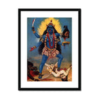 Kali trampelt Shiva | Raja Ravi Varma | 1910