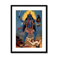 Kali trampelt Shiva | Raja Ravi Varma | 1910