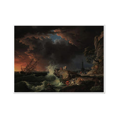 Schiffbruch mit an Land kommenden Figuren | Claude Vernet | 18. Jahrhundert