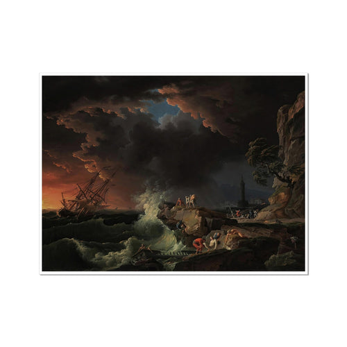 Schiffbruch mit an Land kommenden Figuren | Claude Vernet | 18. Jahrhundert