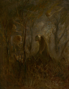 Gebet über dem Grab | László Mednyánszky | 1895