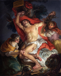 Der Heilige Sebastian, gepflegt von der Heiligen Irene | Vicente López Portaña | 1795