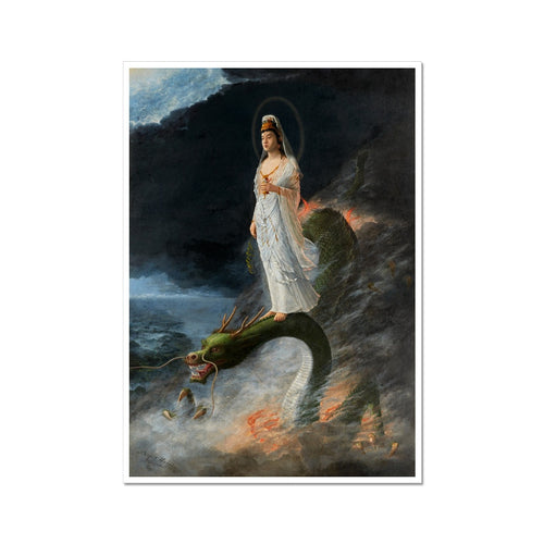 Guanyin reitet auf dem Drachen | Harada Naojirō | 1890