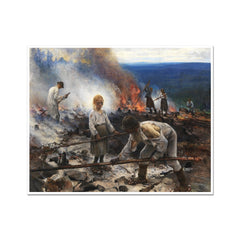 Unter dem Joch (Das Reisig verbrennen) | Eero Järnefelt | 1893