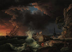 Schiffbruch mit an Land kommenden Figuren | Claude Vernet | 18. Jahrhundert