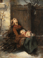 Tote Mutter hält ihr schlafendes Kind | Octave Tassaert | 1850
