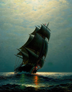 Schiff in der Nacht | James Gale Tyler | 1870