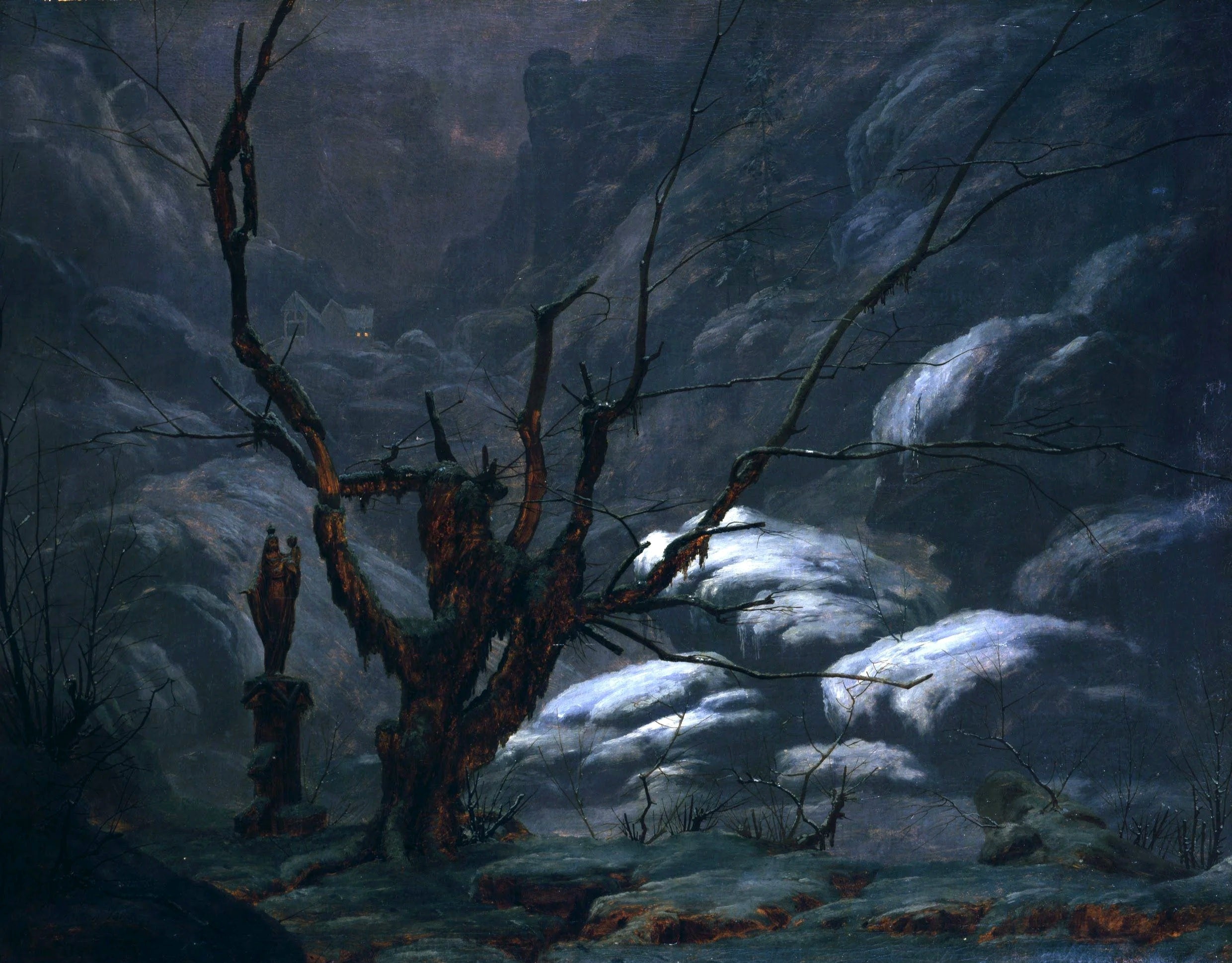 Mountain Gorge in The Winter | Carl Eduard Blechen | 1825