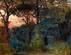 Palace at a Mountain Lake | Ferdinand Knab | 1876