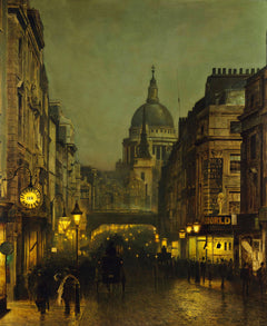 St. Paul's Cathedral from Ludgate Circus | John Atkinson Grimshaw | 1885