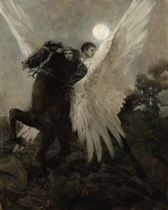 Fast Flew The Black Winged Horse | Howard Pyle | 1895