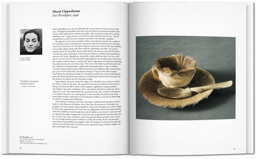 Interior spread with a fur-covered cup, saucer and spoon — Surrealism.