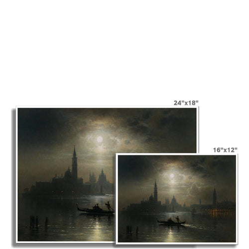 Vollmond über Santa Maria Salute Venedig | Karl Heilmayer | 19. Jahrhundert