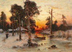 Heimkehr bei Sonnenuntergang | Julius von Klever | 1902