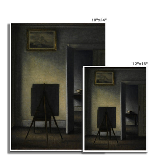Innenraum mit der Künstlerstaffelei | Vilhelm Hammershøi | 1910