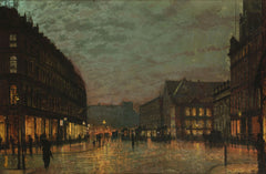 Boar Lane Leeds im Lampenlicht | John Atkinson Grimshaw | 1881