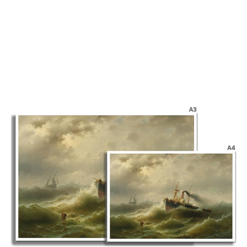 Dampfschiff im Sturm auf der Nordsee | Albert Rieger | 1905