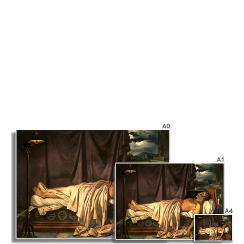 Lord Byron auf seinem Sterbebett | Joseph Denis Odevaere | 1826