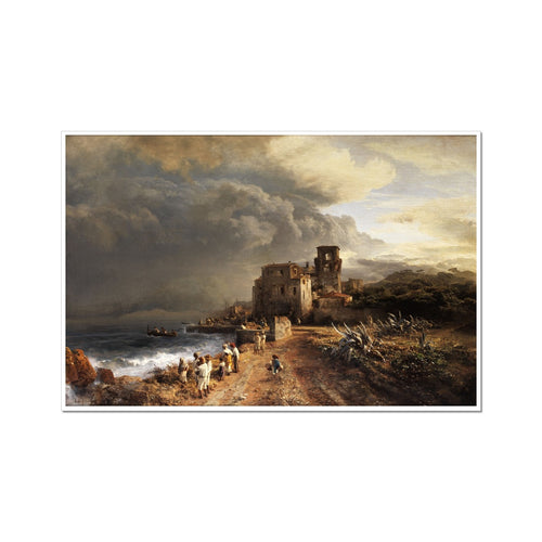 Landschaft am Meer mit Figur | Oswald Achenbach | 19. Jahrhundert
