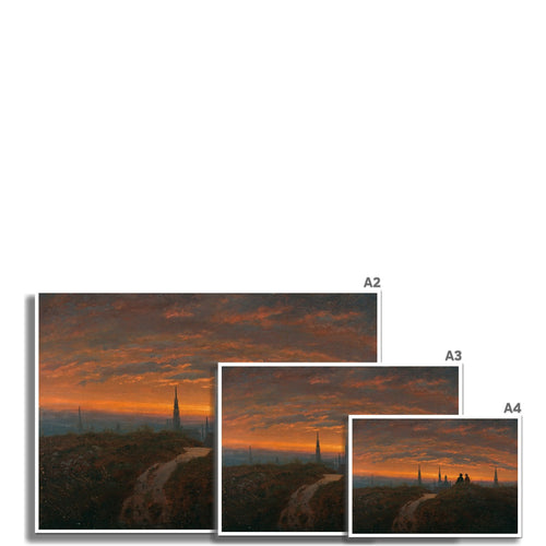 Blick auf Dresden bei Sonnenuntergang | Carl Gustav Carus | 1822