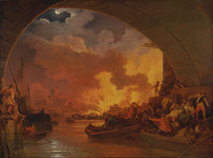 Der Große Brand von London | Philippe-Jacques de Loutherbourg | 1797