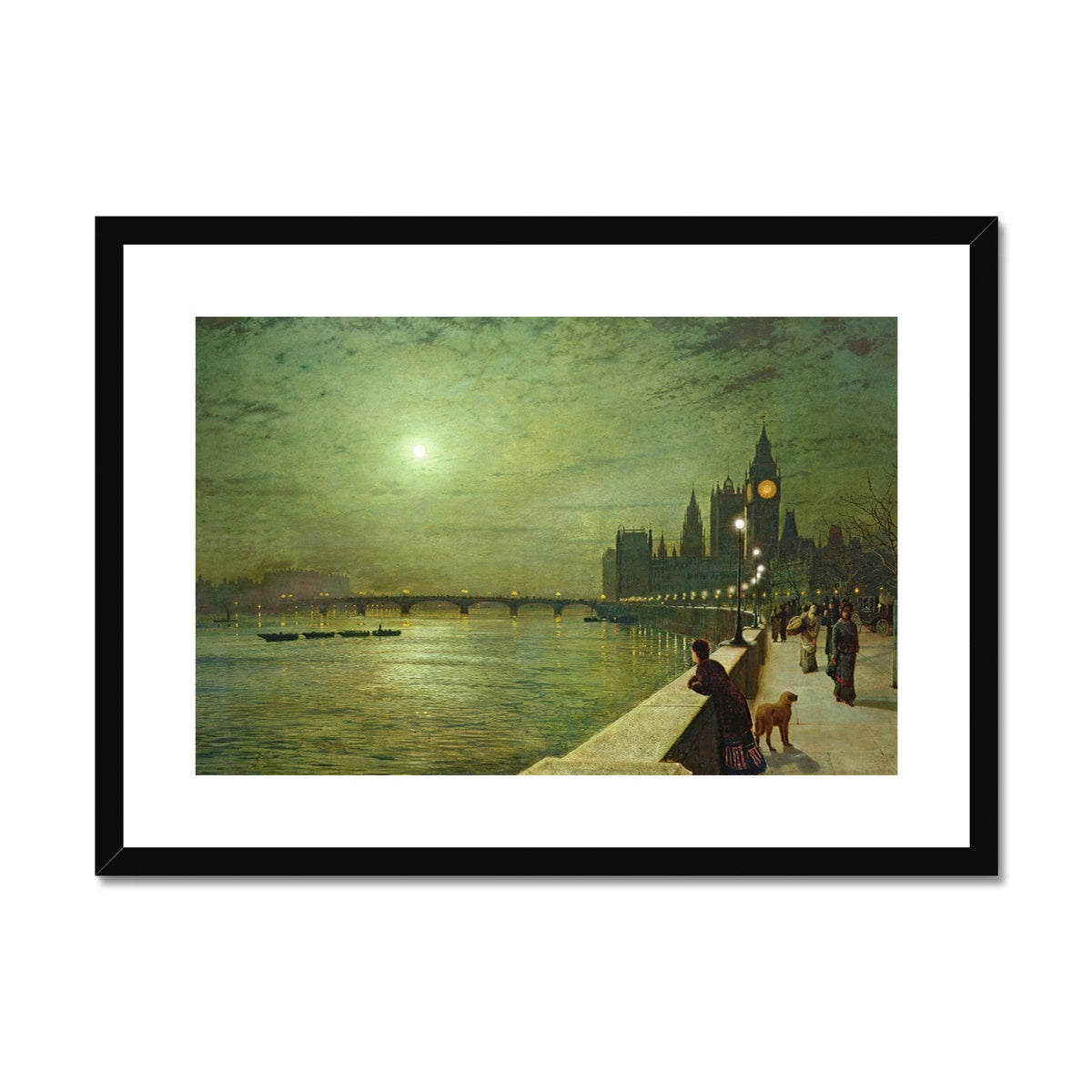Reflections on the Thames by John Atkinson Grimshaw Buy Framed Prints