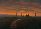 Blick auf Dresden bei Sonnenuntergang | Carl Gustav Carus | 1822