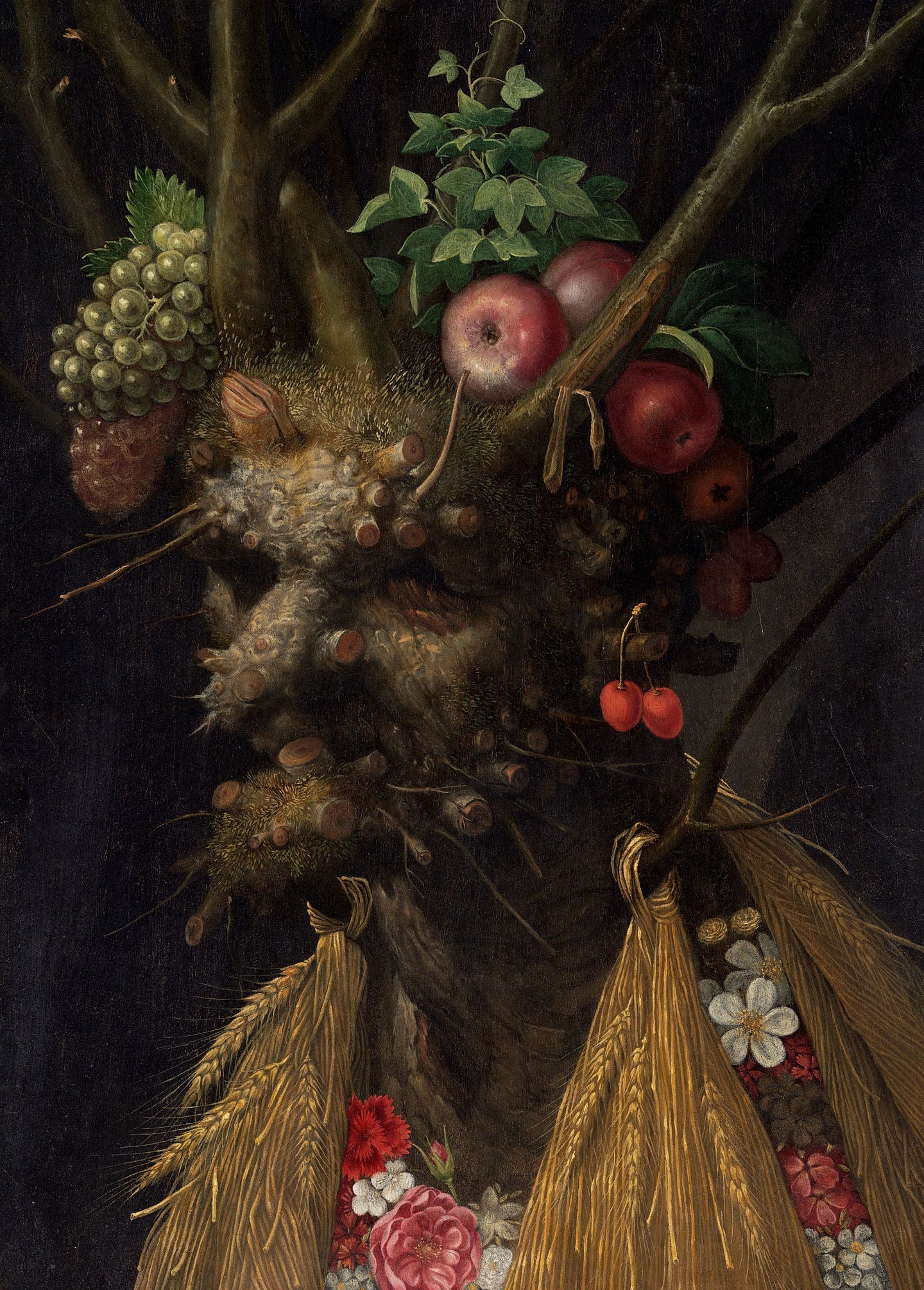 Four Seasons in One Head by Giuseppe Arcimboldo Buy Fine Art Prints Online Dark Gloomy Art