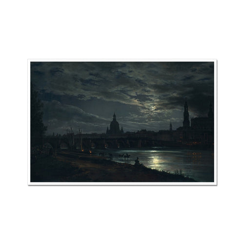 Blick auf Dresden im Mondlicht | Johan Christian Dahl | 1839