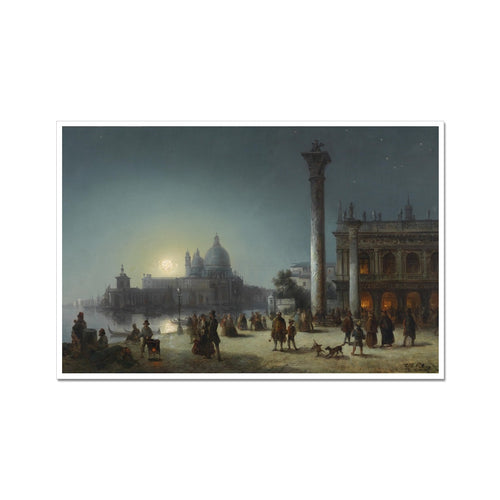 Treibendes Treiben auf dem Markusplatz | Josef Püttner | 1859