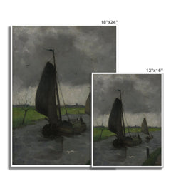 Wasserlauf mit Segelschiffen | Eduard Karsen | 1890