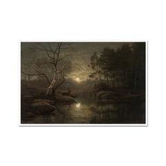 Waldlandschaft im Mondschein | Georg Eduard Otto Saal | 1861