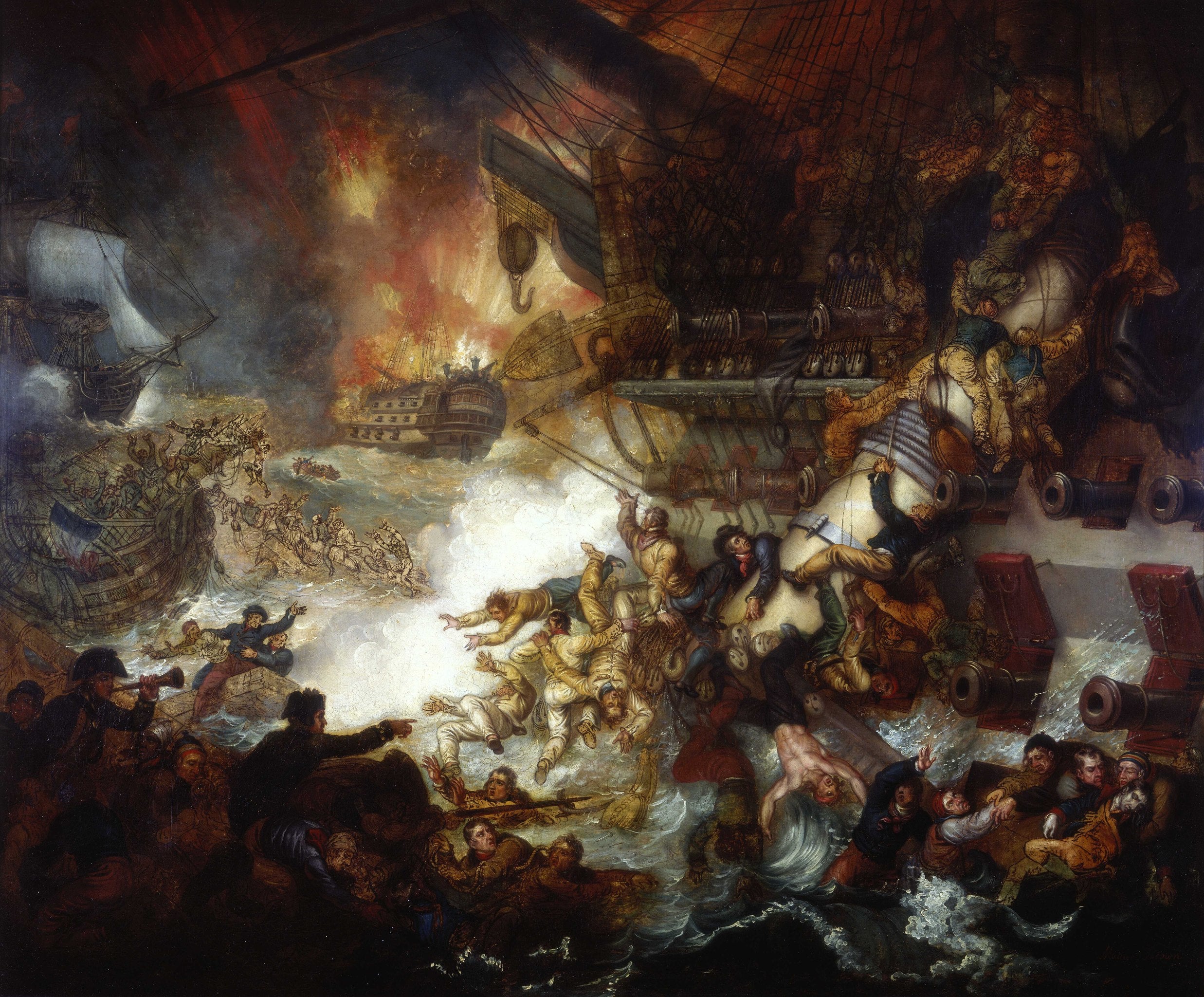The Destruction of 'L'Orient' at the Battle of the Nile | Buy Fine