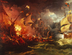 Niederlage der spanischen Armada | Philip James de Loutherbourg | 1796