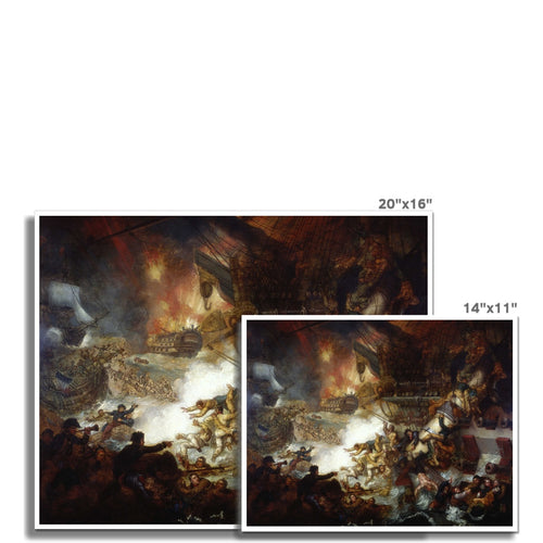 Die Zerstörung der „L’Orient“ in der Schlacht am Nil | Mather Brown | 1825