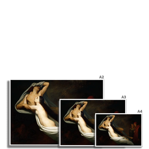 Die Geister von Paolo und Francesca erscheinen Dante und Vergil | Ary Scheffer | 1855