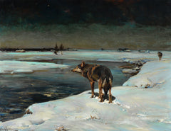 Wölfe bei Nacht | Alfred Wierusz-Kowalski | 1910