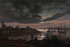 Larvik bei Mondschein | Johan Christian Dahl | 1839