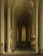 Gotisches Kircheninneres | Max Emanuel Ainmiller | 1844
