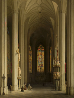 Gotisches Kircheninneres | Max Emanuel Ainmiller | 1844