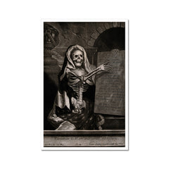 A Skeleton Holding an Inscribed Plaque | 18th Century