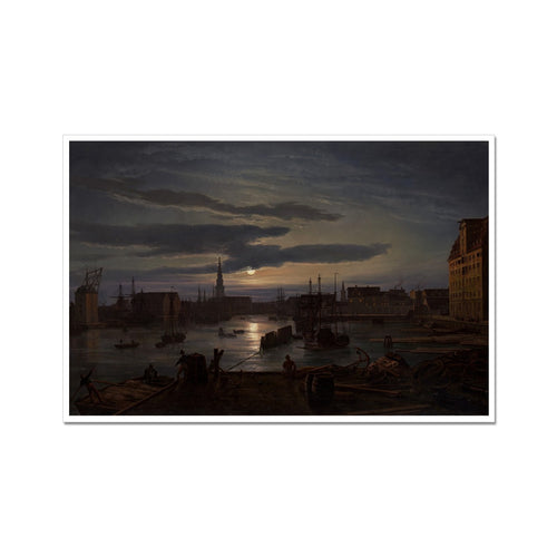Kopenhagener Hafen im Mondlicht | Johan Christian Dahl | 1846