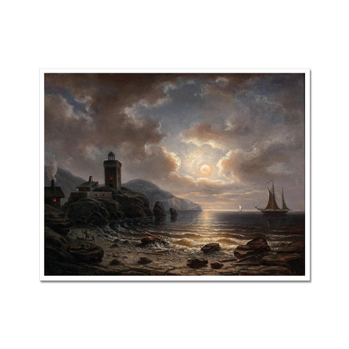 Küste bei Nacht mit Leuchtturm | Albert de Marees | 1869