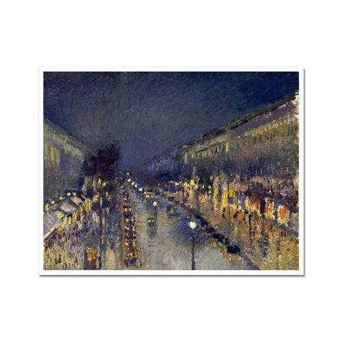 The Boulevard Montmartre at Night | Camille Pissarro | 1897